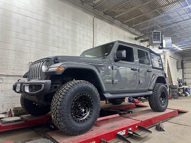 Jeep serviced at 4-Wheel Drive Specialty Co. in Richmond, Virginia